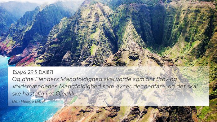 Esajas 29:5 DA1871 Bible Verse Image