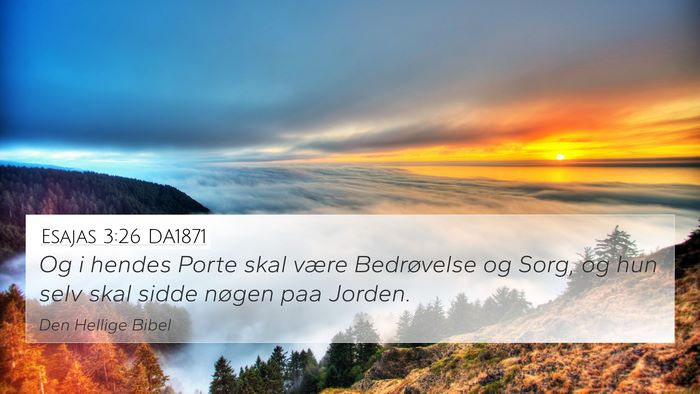 Esajas 3:26 DA1871 Bible Verse Image