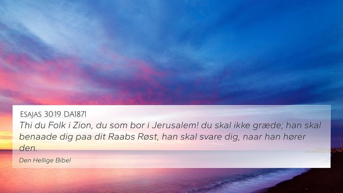 Esajas 30:19 DA1871 Bible Verse Image