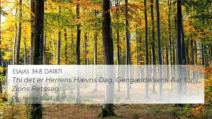 Esajas 34:8 DA1871 Bible Verse Image