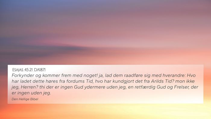 Esajas 45:21 DA1871 Bible Verse Image