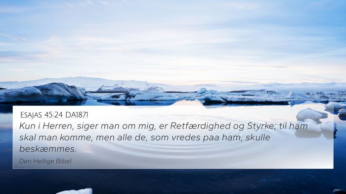 Esajas 45:24 DA1871 Bible Verse Image