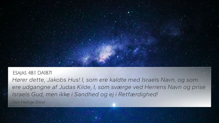 Esajas 48:1 DA1871 Bible Verse Image