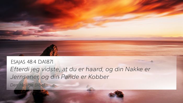 Esajas 48:4 DA1871 Bible Verse Image