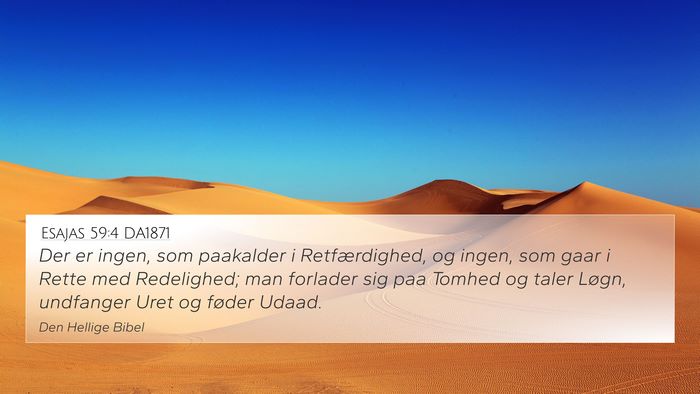 Esajas 59:4 DA1871 Bible Verse Image
