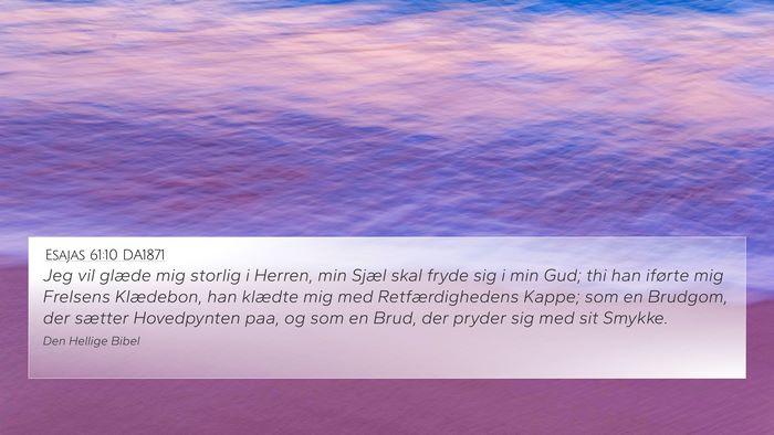 Esajas 61:10 DA1871 Bible Verse Image