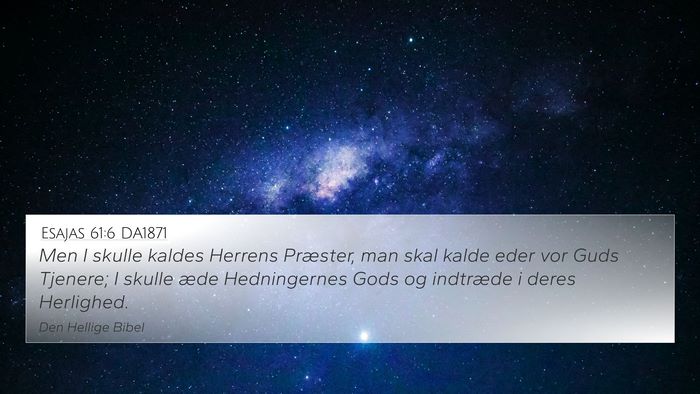 Esajas 61:6 DA1871 Bible Verse Image