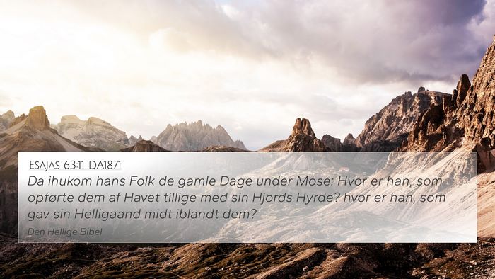 Esajas 63:11 DA1871 Bible Verse Image