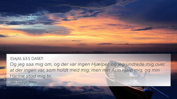 Esajas 63:5 DA1871 Bible Verse Image