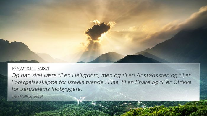 Esajas 8:14 DA1871 Bible Verse Image