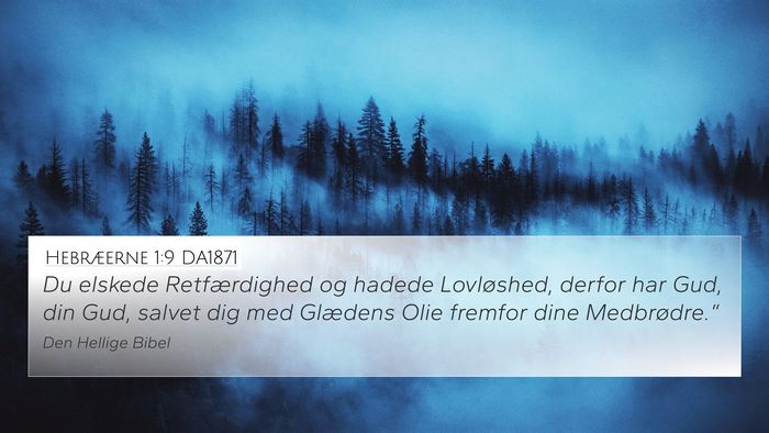 Hebræerne 1:9 DA1871 Bible Verse Image