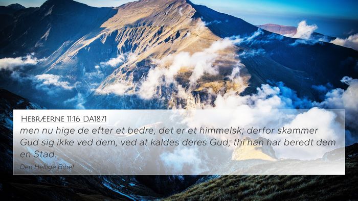 Hebræerne 11:16 DA1871 Bible Verse Image