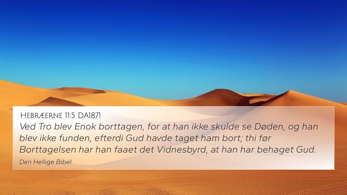 Hebræerne 11:5 DA1871 Bible Verse Image