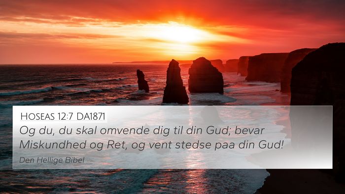 Hoseas 12:7 DA1871 Bible Verse Image