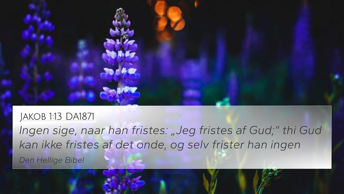 Jakob 1:13 DA1871 4K Wallpaper - Ingen sige, naar han fristes: „Jeg fristes af - 4K Wallpaper Bible Verse