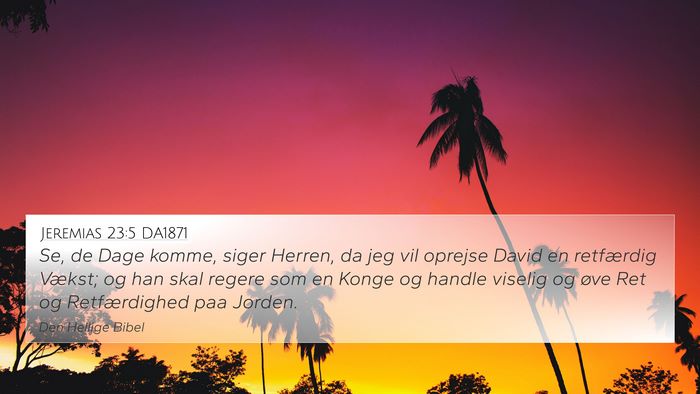 Jeremias 23:5 DA1871 Bible Verse Image