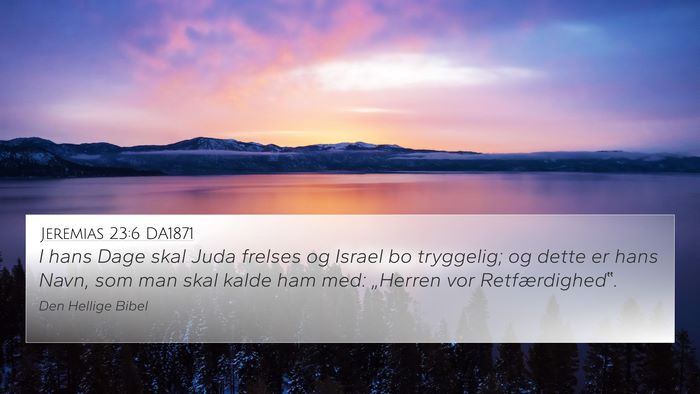 Jeremias 23:6 DA1871 Bible Verse Image