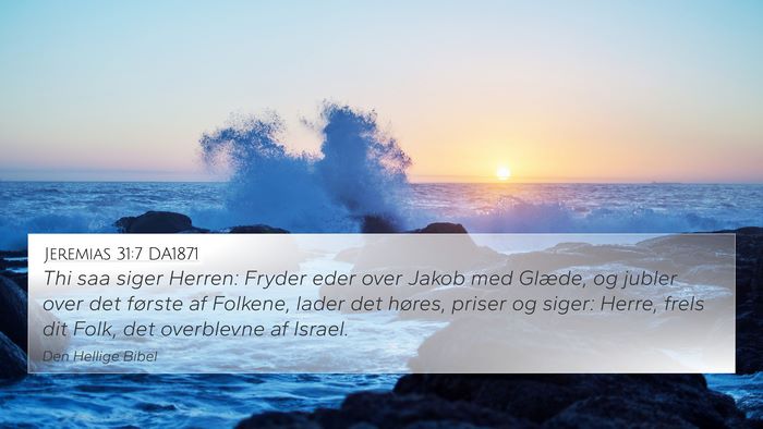 Jeremias 31:7 DA1871 Bible Verse Image