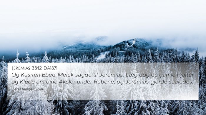 Jeremias 38:12 DA1871 4K Wallpaper - Og Kusiten Ebed-Melek sagde til Jeremias: Læg - 4K Wallpaper Bible Verse
