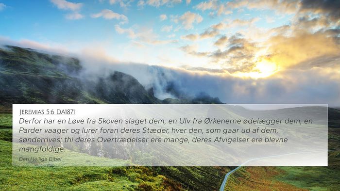 Jeremias 5:6 DA1871 Bible Verse Image