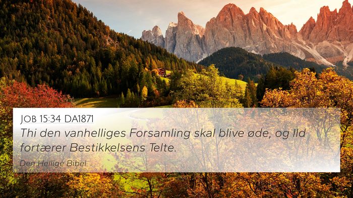 Job 15:34 DA1871 Bible Verse Image