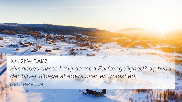 Job 21:34 DA1871 Bible Verse Image