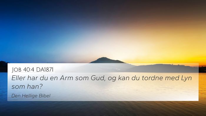 Job 40:4 DA1871 Bible Verse Image