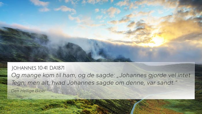 Johannes 10:41 DA1871 Bible Verse Image
