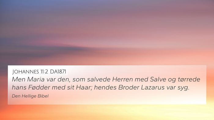 Johannes 11:2 DA1871 Bible Verse Image