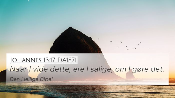 Johannes 13:17 DA1871 Bible Verse Image
