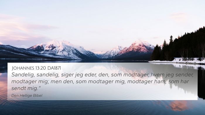 Johannes 13:20 DA1871 Bible Verse Image