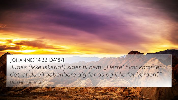 Johannes 14:22 DA1871 Bible Verse Image