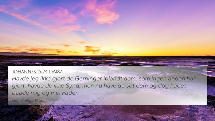 Johannes 15:24 DA1871 Bible Verse Image