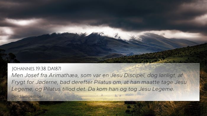 Johannes 19:38 DA1871 Bible Verse Image