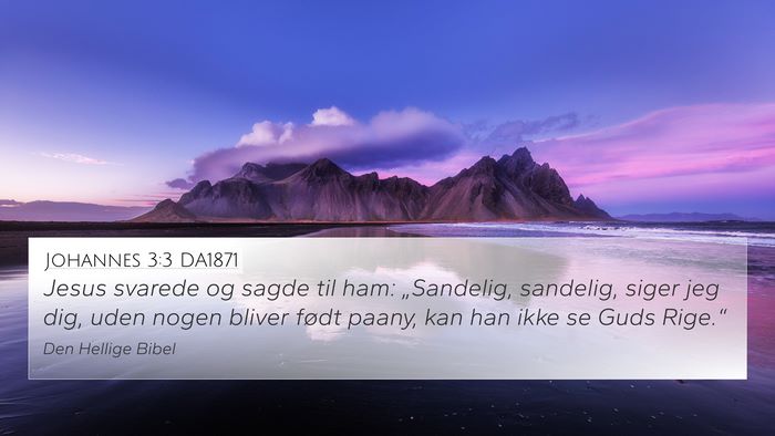 Johannes 3:3 DA1871 Bible Verse Image