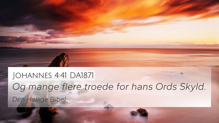 Johannes 4:41 DA1871 Bible Verse Image