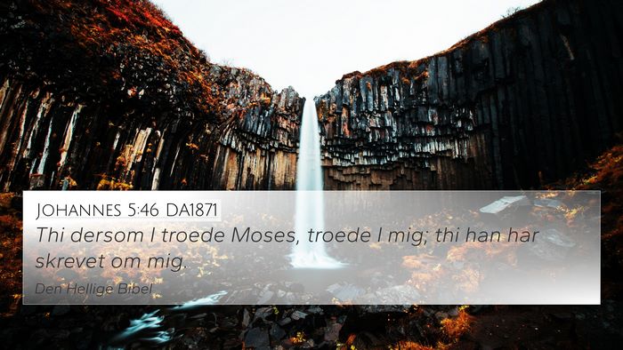 Johannes 5:46 DA1871 Bible Verse Image