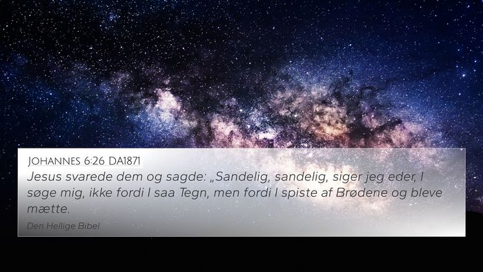 Johannes 6:26 DA1871 Bible Verse Image