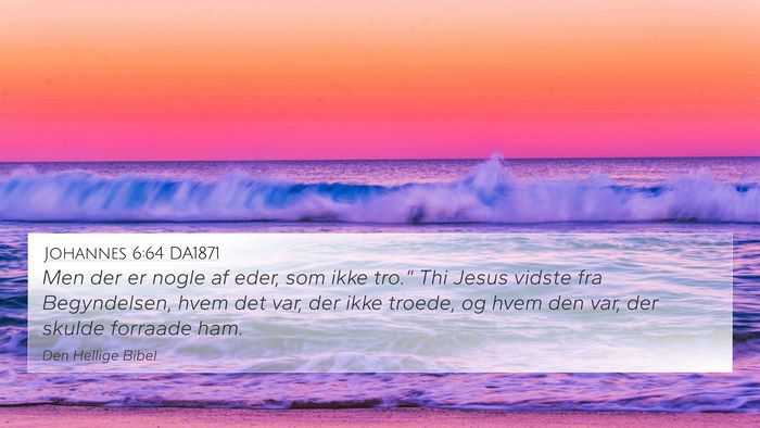 Johannes 6:64 DA1871 Bible Verse Image