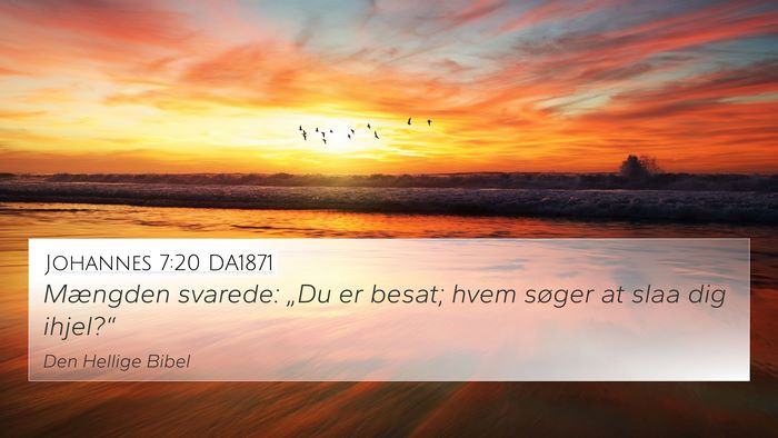 Johannes 7:20 DA1871 Bible Verse Image