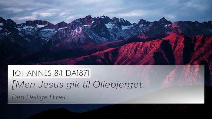 Johannes 8:1 DA1871 Bible Verse Image