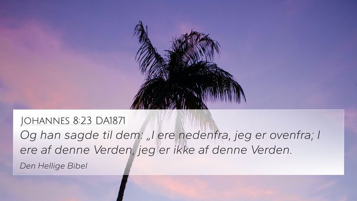 Johannes 8:23 DA1871 Bible Verse Image