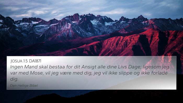 Josua 1:5 DA1871 Bible Verse Image