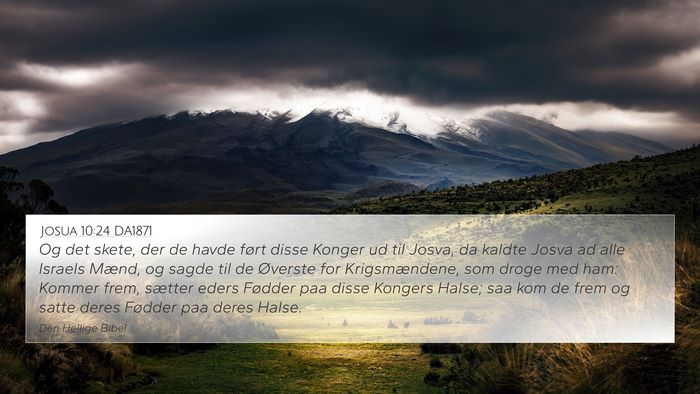 Josua 10:24 DA1871 Bible Verse Image