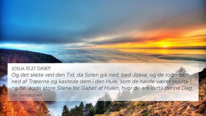 Josua 10:27 DA1871 Bible Verse Image