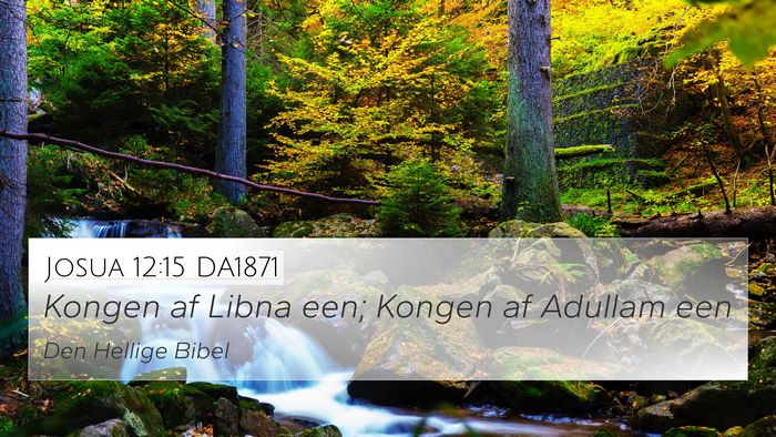 Josua 12:15 DA1871 Bible Verse Image