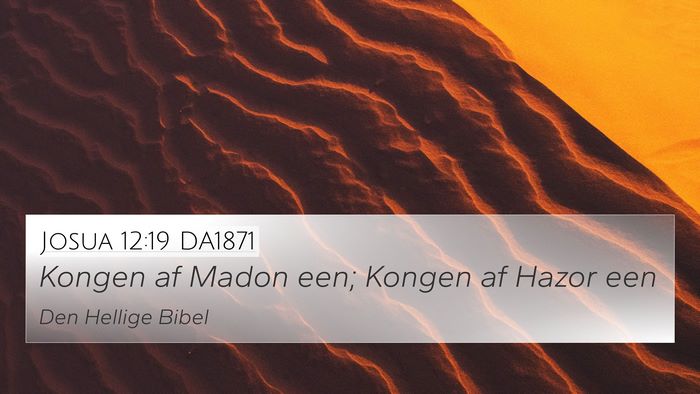 Josua 12:19 DA1871 4K Wallpaper - Kongen af Madon een; Kongen af Hazor - 4K Wallpaper Bible Verse