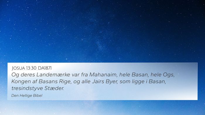 Josua 13:30 DA1871 Bible Verse Image