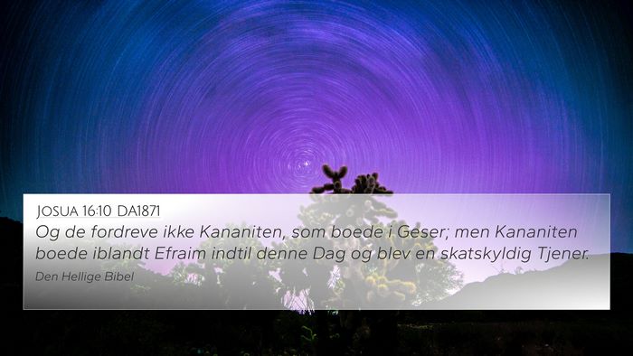 Josua 16:10 DA1871 Bible Verse Image