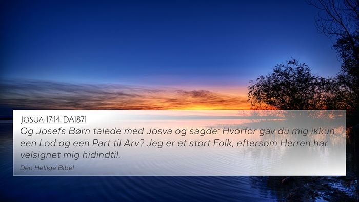 Josua 17:14 DA1871 Bible Verse Image